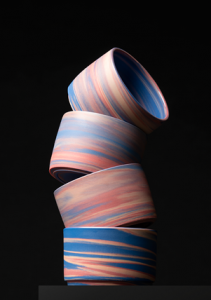 Vasos de cerámica rosa y azul fusión HeyShop_ Barcelona eXplorins Ruta dr. dou